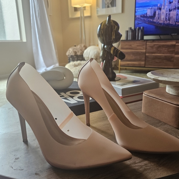 Mix No 6 Pink Nude Jelly Transparent Heels - Picture 3 of 7